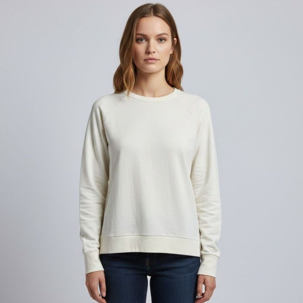 Michael Lauren Cream Oat Long Sleeve Zipper Side Sweater Size Small NWT